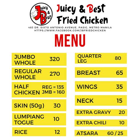 JB's Fried Chicken .
